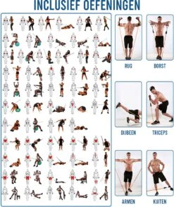 Resistance Band Set – Weerstandsbanden – Fitness Elastiek – Booty Band – Dubbellaags – Incl. Springtouw – Incl. Opbergzak – 11-Delig -Merkloos Winkel 1008x1200 1