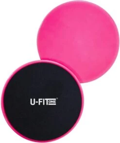 U Fit One Sliders Fitness - Core Sliders - Sliding Pads - Sliding Discs - Core Trainer - Ab Trainer - Slide Pads - Core Sliders - Buikspier - Thuis Sporten - Roze