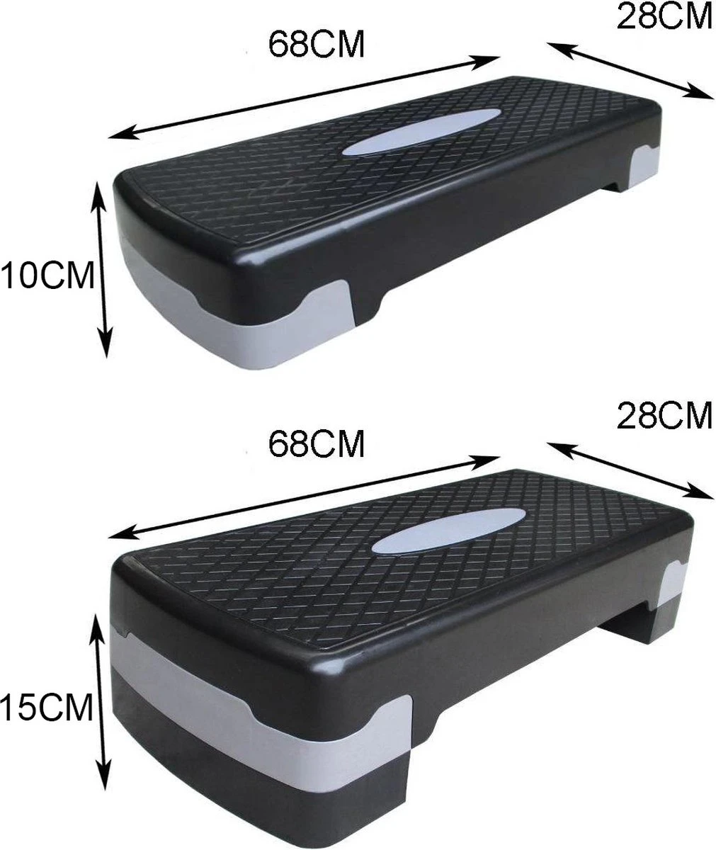 YUGN BLACK Fitness Step Aerobic Step En Resistance Band - Stepbank Aerobic Step - Verstelbaar - Zwart Grijs - Cadeau Tip 10 YUGN BLACK Fitness Step Aerobic Step En Resistance Band - Stepbank Aerobic Step - Verstelbaar - Zwart Grijs - Cadeau Tip - Afbeelding 8