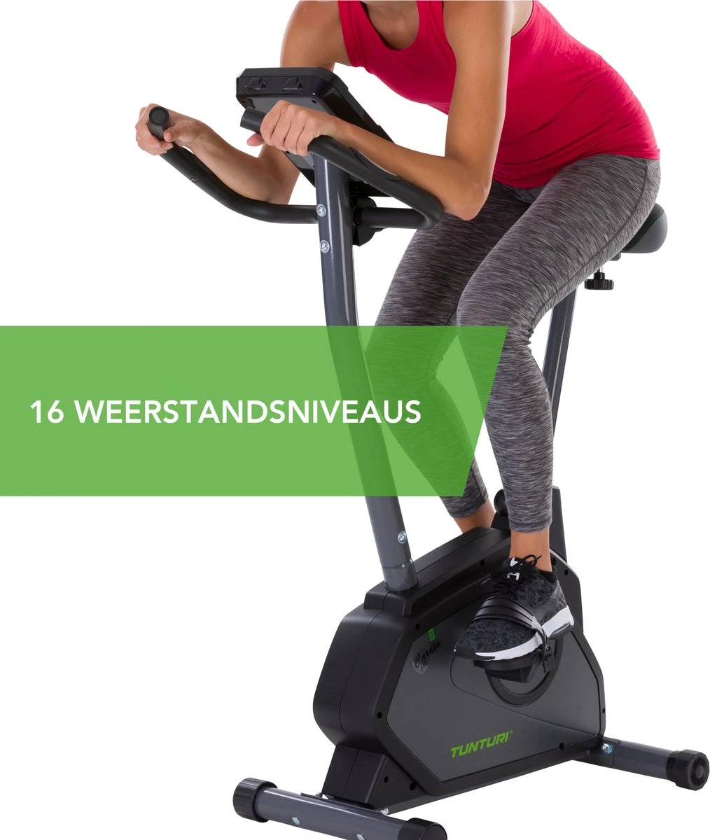 Tunturi Cardio Fit E30 Hometrainer - Fitnessfiets Met Ergometer - 12 Trainingsprogramma's - Verstelbaar - Ergonomisch 5 Tunturi Cardio Fit E30 Hometrainer - Fitnessfiets Met Ergometer - 12 Trainingsprogramma's - Verstelbaar - Ergonomisch - Afbeelding 3