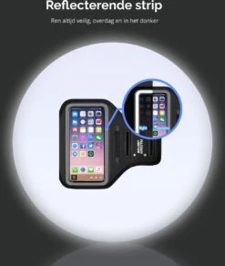 FLUSHY Hardloop Telefoonhouder - Sportarmband - Waterdicht - Hardlopen - Hardloopband - Reflecterend - Opbergvak Voor Sleutels En Pasjes - Hardloop Armband Telefoon - Zwart -Merkloos Winkel 1014x1200 13