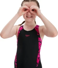 Speedo Hyper Boom Splice Legsuit Badpak Meisjes - Zwart / Roze - Maat 176 -Merkloos Winkel 1021x1200