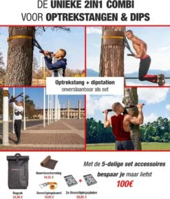 Optrekstang - Incl. Handige Rugzak Voor Transport - Op Boom Muur - Pull Up Bar - E-book Sportstech KS700 -Merkloos Winkel 1024x1200 10