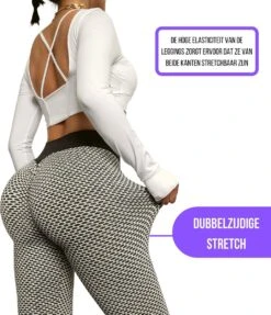 MW® TikTok Legging - Sportlegging Dames High Waist - Legging Dames - Push Up Legging - Lichtgrijs XL -Merkloos Winkel 1034x1200 3