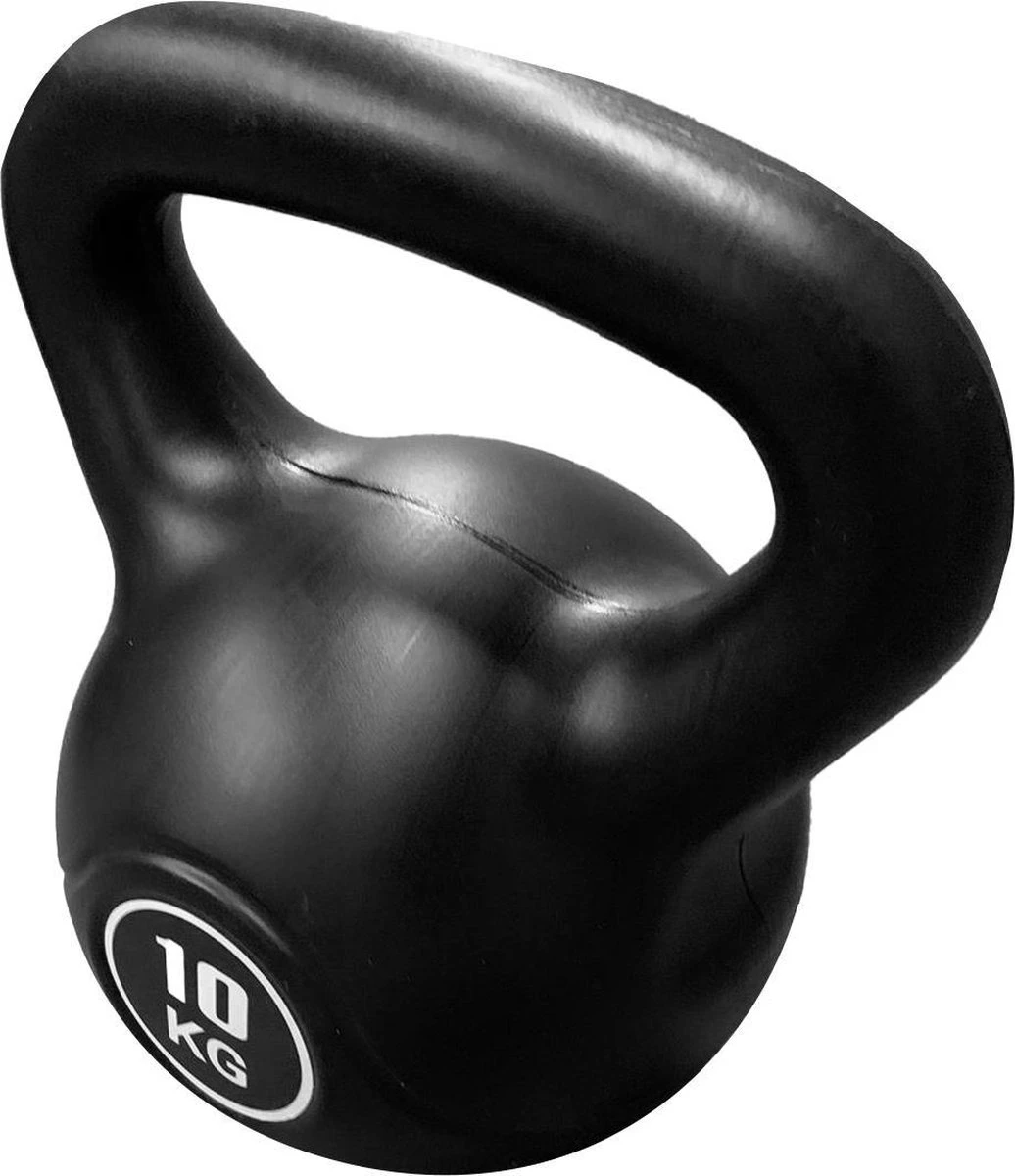 Merkloos Kettlebell - Fitness - Kettlebells - Gewichten - 10kg - Zwart 4 Merkloos Kettlebell - Fitness - Kettlebells - Gewichten - 10kg - Zwart - Afbeelding 2