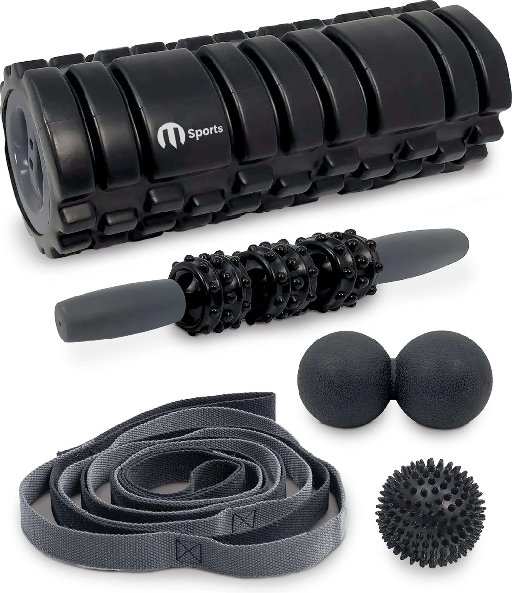 M Sports 5-in-1 Foam Roller Set - Triggerpoint Yoga - Cellulite En Bindweefsel Massage - Resistance Band En Bal 3 M Sports 5-in-1 Foam Roller Set - Triggerpoint Yoga - Cellulite En Bindweefsel Massage - Resistance Band En Bal