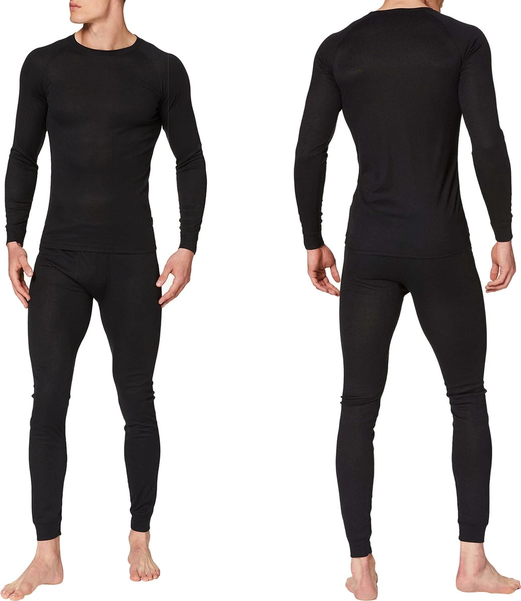 Thermo Ondergoed Heren - Set - Shirt En Broek - Zwart - XL 8 Thermo Ondergoed Heren - Set - Shirt En Broek - Zwart - XL - Afbeelding 6