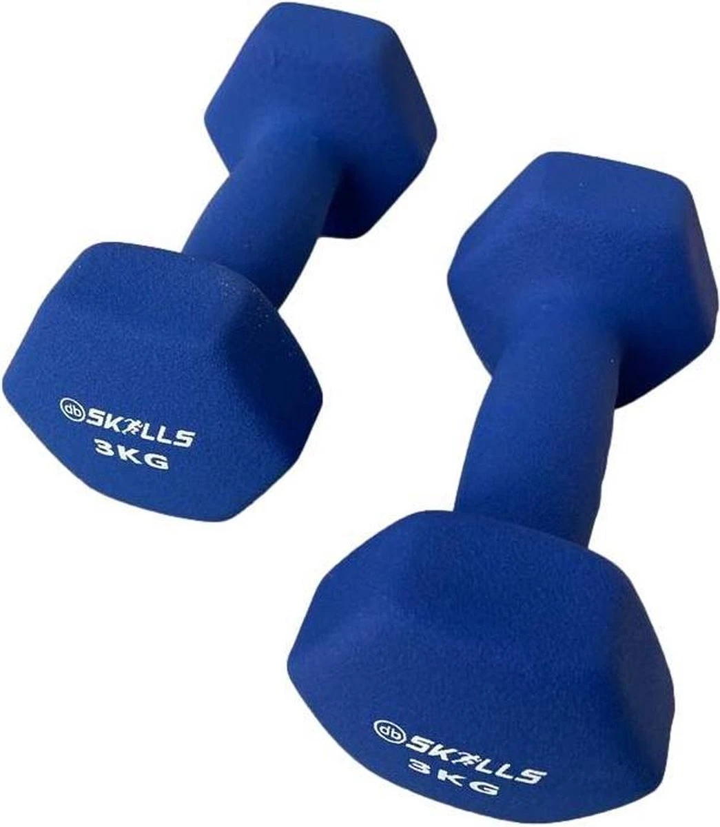 Db SKILLS 3KG Dumbbell Set Van 2 Stuks - Gewichten - Fitness - Sport 3 Db SKILLS 3KG Dumbbell Set Van 2 Stuks - Gewichten - Fitness - Sport