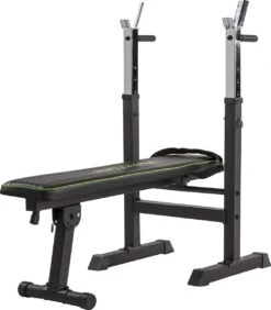 Tunturi WB20 Halterbank - Fitnessbank - Trainingsbank - Utility Bench - Opklapbaar - Bankdrukbank - Kleur: Zwart