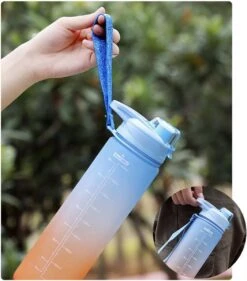 MB Supps® Motivatie Drinkfles 1 Liter - Waterfles BPA Vrij - Bidon Met Tijdmarkering - Fitness Bidon Lekvrij -Merkloos Winkel 1054x1200 1