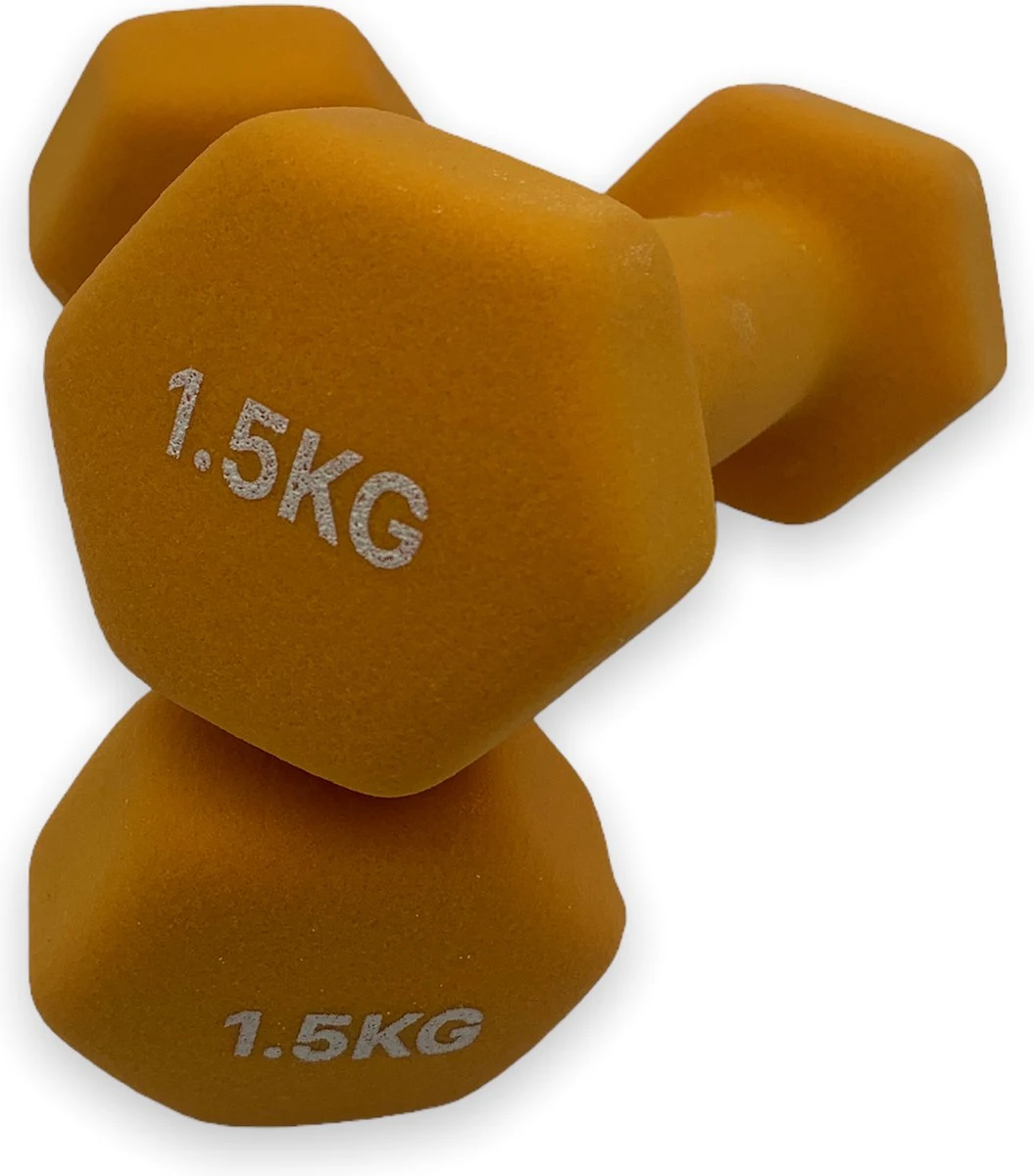 Dumbell Set 1.5 Kg - Fitness - Gewicht - Set - 1.5 Kg - 2 X 1.5kg - Oranje - Gewichtjes 1,5 Kg 4 Dumbell Set 1.5 Kg - Fitness - Gewicht - Set - 1.5 Kg - 2 X 1.5kg - Oranje - Gewichtjes 1,5 Kg - Afbeelding 2
