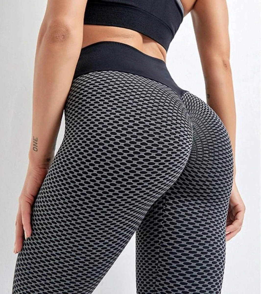 Merkloos TikTok Legging - Dames - Butt Lifting - TikTok Broek - TikTok Yogapants - Grijs/Zwart - Maat XL 3 Merkloos TikTok Legging - Dames - Butt Lifting - TikTok Broek - TikTok Yogapants - Grijs/Zwart - Maat XL