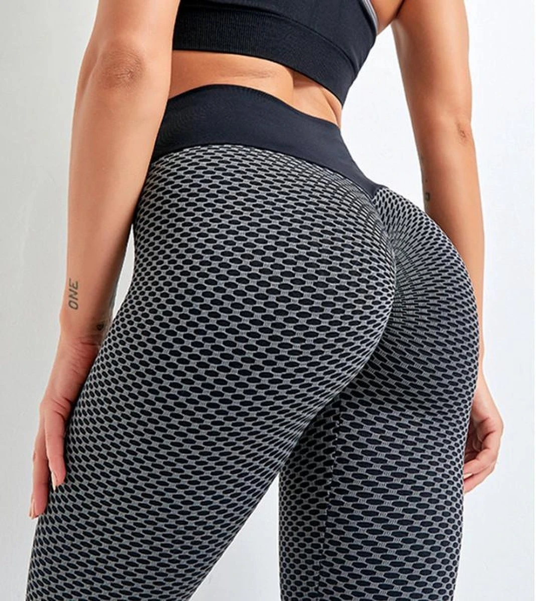 Merkloos TikTok Legging - Dames - Butt Lifting - TikTok Broek - TikTok Yogapants - Grijs/Zwart - Maat Large 3 Merkloos TikTok Legging - Dames - Butt Lifting - TikTok Broek - TikTok Yogapants - Grijs/Zwart - Maat Large
