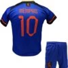 Memphis Depay Uit Tenue 2023/2024 Nederlands Elftal Blauw - Voetbal Shirt + Broekje Set - Maat 152