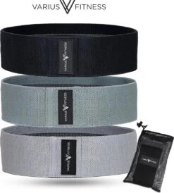 Varius Fitness® Pro Weerstandbanden - Resistance Bands - Bootybands - Hoge Kwaliteit - 3 Stuks - Inclusief Opbergzakje - Workout - Yoga - Benen En Billen - Thuis Sporten - Squat Bands -Merkloos Winkel 1080x1200 3