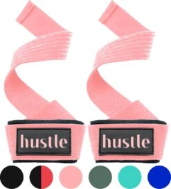 Hustle - Roze Lifting Straps - Met Padding En Anti-slip - Padded - Lifting Grips/Hooks - Deadlift Straps - Voor Fitness
