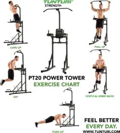 Tunturi PT20 Power Tower - Pull Up Station - Dip Station - Sit Up - Bankdrukken - Incl. Gratis Fitness App -Merkloos Winkel 1083x1200 9