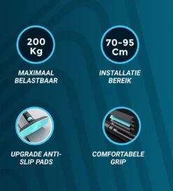 Pull Up Bar - Met Smartlock & Comfort Foam - Tot 200KG - 70 Tot 95 Cm - Optrekstang Voor In Deur - Krachttraining - Oozze -Merkloos Winkel 1084x1200 16