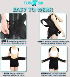 CUBEXCOM® Rugbrace Postuur Corrector, Houding Rug Corrector, Rugband Voor Onderrug, Houdings Correctie, Comfortabele Ondersteuning Voor Wervelkolom Schouder En Rug, Rugsteun Voor Een Betere Lichaamshouding Voor Dames En Heren -Merkloos Winkel 1085x1200 11