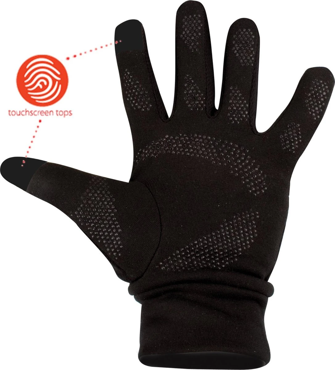 Avento Sporthandschoenen Met Touchscreen Tip - Basic Black - L/XL 6 Avento Sporthandschoenen Met Touchscreen Tip - Basic Black - L/XL - Afbeelding 4