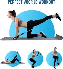 Resistance Band Set – Weerstandsbanden – Fitness Elastiek – Booty Band – Dubbellaags – Incl. Springtouw – Incl. Opbergzak – 11-Delig -Merkloos Winkel 1088x1200 6
