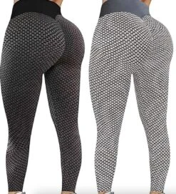 Sportlegging Dames 2STUKS Small – Legging Dames Meisje - Tiktok Legging – Zwart & Grijs