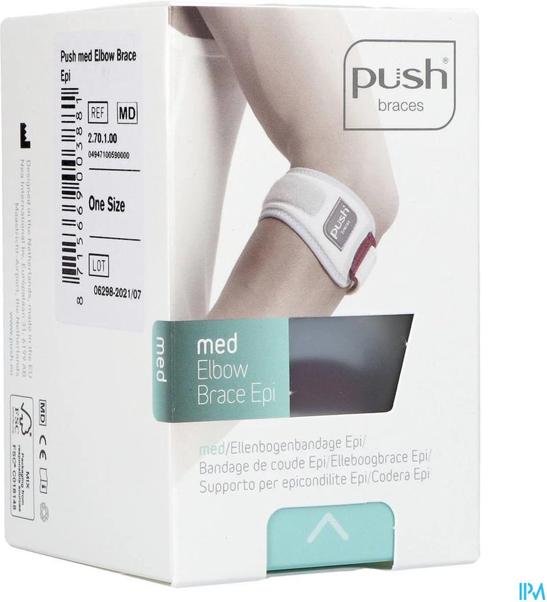 Push Med Elleboogbrace Epi - Grijs - Maat One Size 3 Push Med Elleboogbrace Epi - Grijs - Maat One Size