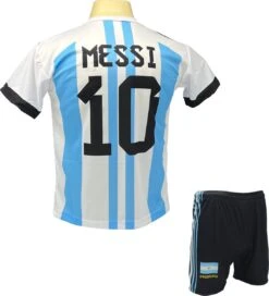 Messi Argentinië Tenue | Voetbal Shirt + Broekje Set - EK/WK Voetbaltenue - Maat 152