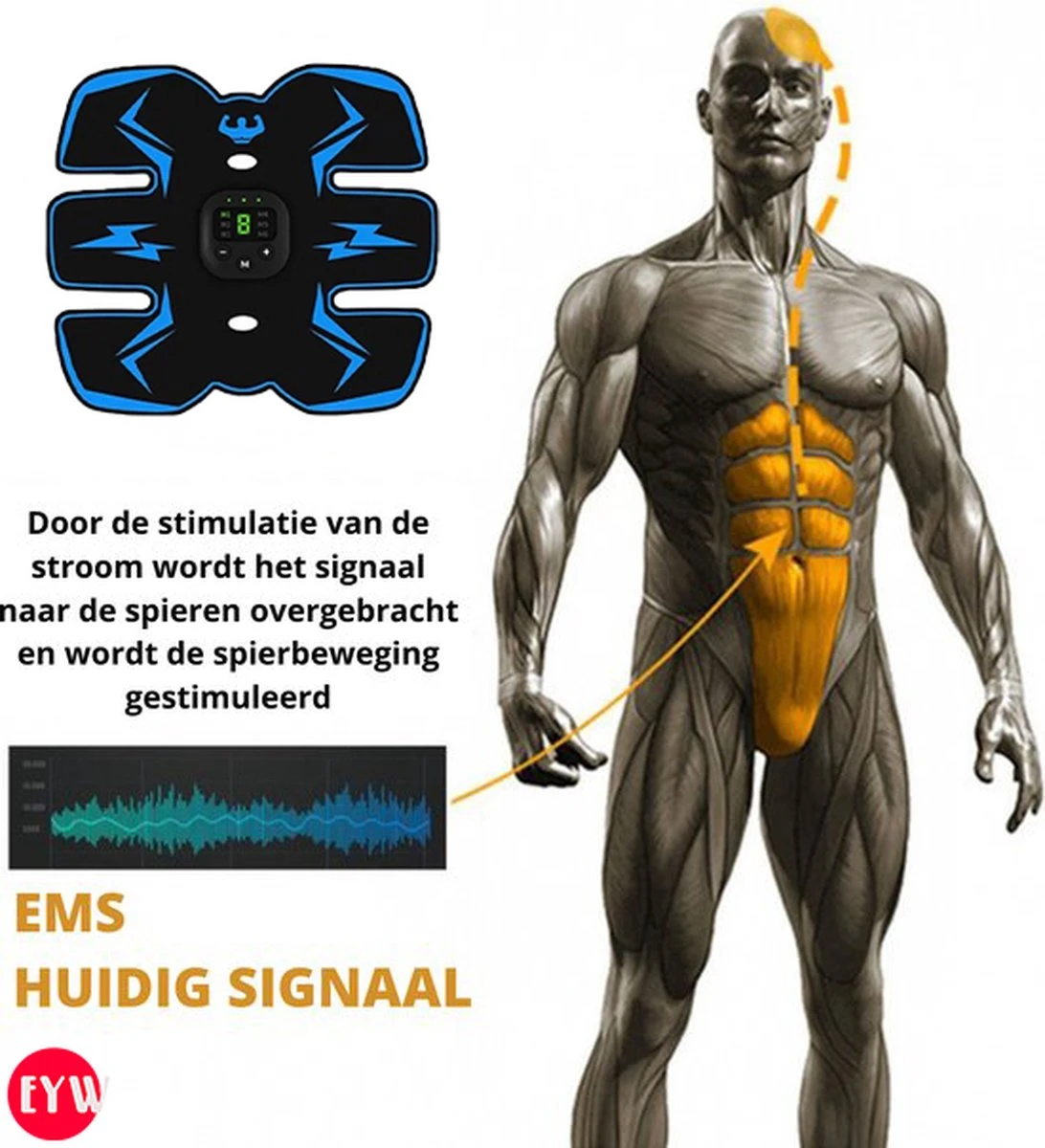 Elektrische Spierstimulator – Tens Apparaat – Elektrische Spier Stimulator – Draadloze Billen Hip Trainer – Abdominale Abs Stimulator – Fitness Body – Afslanken Massager - Model 2 10 Elektrische Spierstimulator – Tens Apparaat – Elektrische Spier Stimulator – Draadloze Billen Hip Trainer – Abdominale Abs Stimulator – Fitness Body – Afslanken Massager - Model 2 - Afbeelding 8