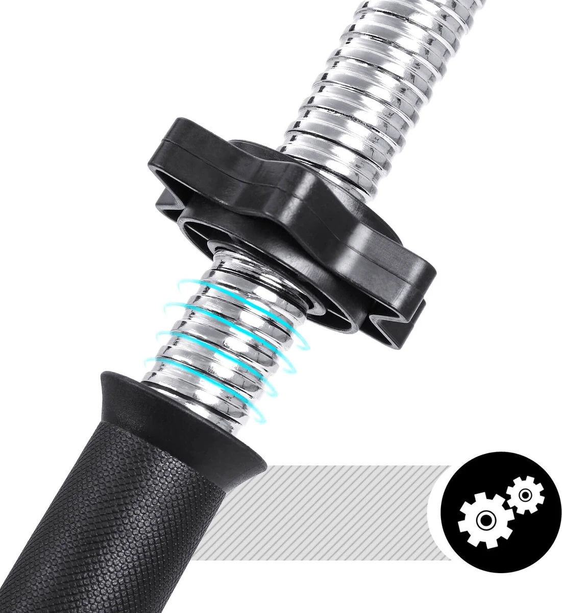 Songmics Dumbells - Halterset - Gewichten - Dumbells Set - Halters Verstelbaar - Met Verbindingsbuis - Set Van 30 Kg - Geel - Zwart 5 Songmics Dumbells - Halterset - Gewichten - Dumbells Set - Halters Verstelbaar - Met Verbindingsbuis - Set Van 30 Kg - Geel - Zwart - Afbeelding 3