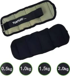 Tunturi Enkelgewichten En Polsgewichten - Gewichten - 2 X 0.5kg - Grijs