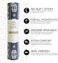 Love Generation ● Design Yoga Mat ● Fitness Mat ● Tribal Print ● Blauw -Merkloos Winkel 1103x1200 11