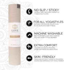 Love Generation ● Yoga Mat ● Fitness Mat ● Zand ● 6 Mm Dik -Merkloos Winkel 1103x1200 12