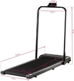 Opvouwbare Loopband - Loopband Elektrisch - Sport - Staal/ABS-kunststof - Zwart - 103x50x93 Cm -Merkloos Winkel 1103x1200 16