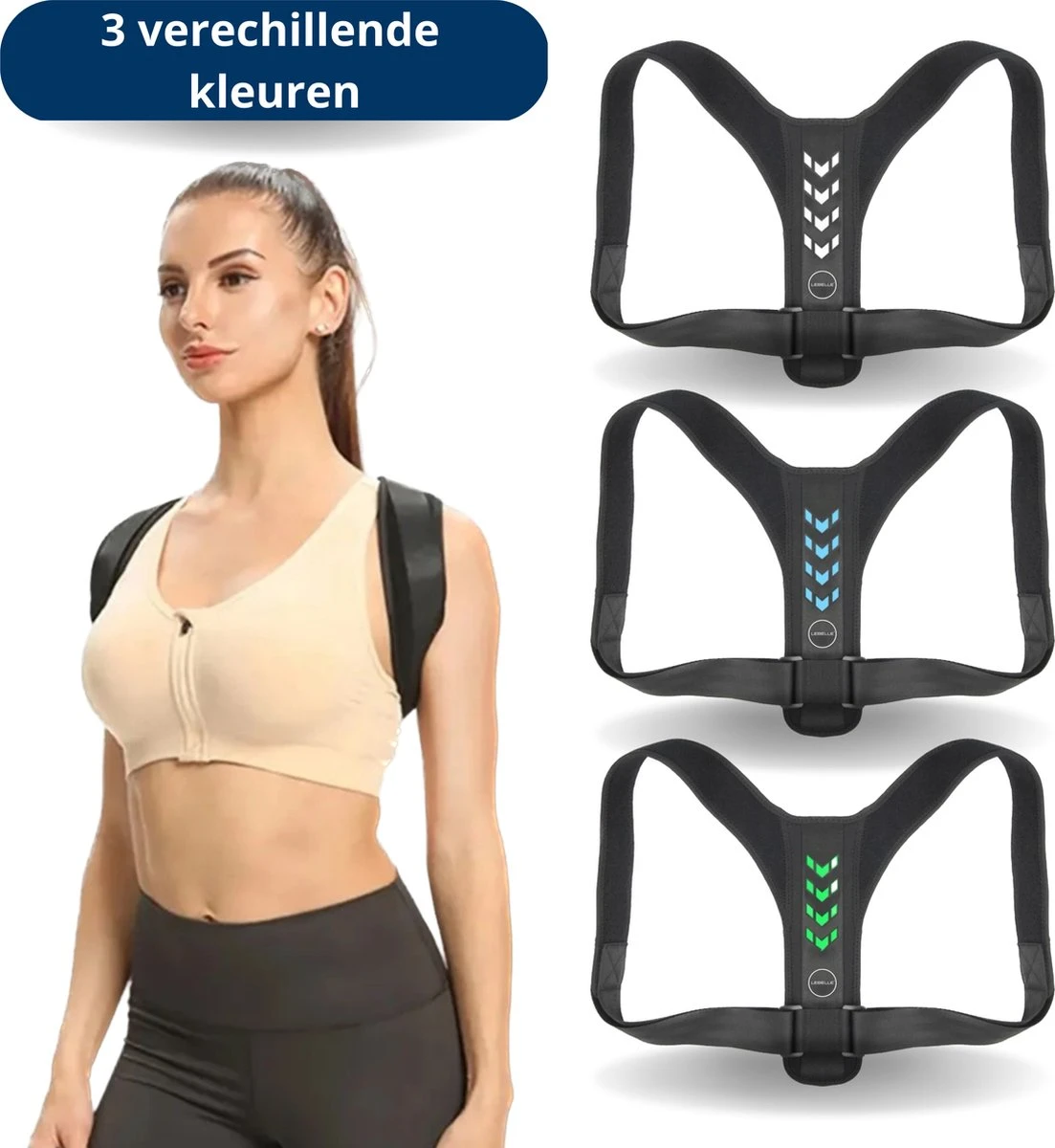 LEBELLE® Postuur Corrector Groen - Comfortabele Medische Verstelbare Houding Corrector - Houding Correctie - Rugcorrector - Boven Rugbrace - Schouderband - Schouderbrace - Schouders - Rug - Unisex - Onesize + E-Book 6 LEBELLE® Postuur Corrector Groen - Comfortabele Medische Verstelbare Houding Corrector - Houding Correctie - Rugcorrector - Boven Rugbrace - Schouderband - Schouderbrace - Schouders - Rug - Unisex - Onesize + E-Book - Afbeelding 4