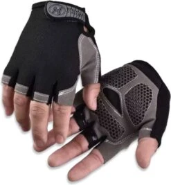 Rebela | Fietshandschoenen | MTB Handschoenen | Unisex | Custom Anti-Slip Half Finger Bike Cycling Gloves | Blauw | Maat M -Merkloos Winkel 1109x1200
