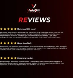 Venom Sports Halterbank – Fitnessbank – Verstelbare Rugleuning – Uiterst Geschikt Voor Gewichten – Incl. Beenhouder – Zachte Handgrepen – PU Kussens – Triangel Structuur – Inklapbaar - Zwart - 182x116x112cm -Merkloos Winkel 1110x1200 12