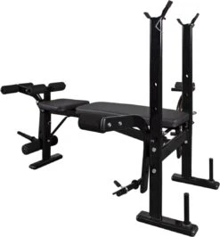 Venom Sports Halterbank – Fitnessbank – Verstelbare Rugleuning – Uiterst Geschikt Voor Gewichten – Incl. Beenhouder – Zachte Handgrepen – PU Kussens – Triangel Structuur – Inklapbaar - Zwart - 182x116x112cm -Merkloos Winkel 1114x1200 6