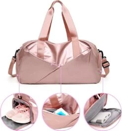 Merkloos Pink Gloss Duffel Bag | Medium Dames Sport Tas | 30 Liter - Roze 18 Merkloos Pink Gloss Duffel Bag | Medium Dames Sport Tas | 30 Liter - Roze -Merkloos Winkel 1118x1200 18