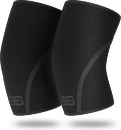 Barbelts Knee Sleeves Onyx - 7mm - Maat (knieomtrek): L: 38.5 - 41 Cm