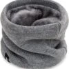 Winter - Gevoerde - Nekwarmer - Halswarmer - Colsjaal - Col - Met Voering - Imitatiebont - Windbescherming - Gezichtbescherming - Kleur Grijs -Merkloos Winkel 1122x1200