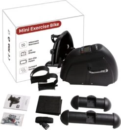 Uten - Mini Bureaufiets - Stoelfiets - Met Computer Deskbike - Bewegingstrainer Met Verstelbare Weerstand - Met LCD Display Inclusief Anti-Slipmat Mini Hometrainer - (6 Functies - Zwart) -Merkloos Winkel 1122x1200 8