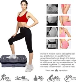 EVOLAND - Trilplaat Fitness Met Bluetooth Speaker - Ibration Plate Met 99 Snelheden En 5 Programma's - Incl Stretchbands En USB Port - Antislip Rubber - Trainingsapparatuur Voor Fitness En Uithoudingstraining -Merkloos Winkel 1124x1200 7