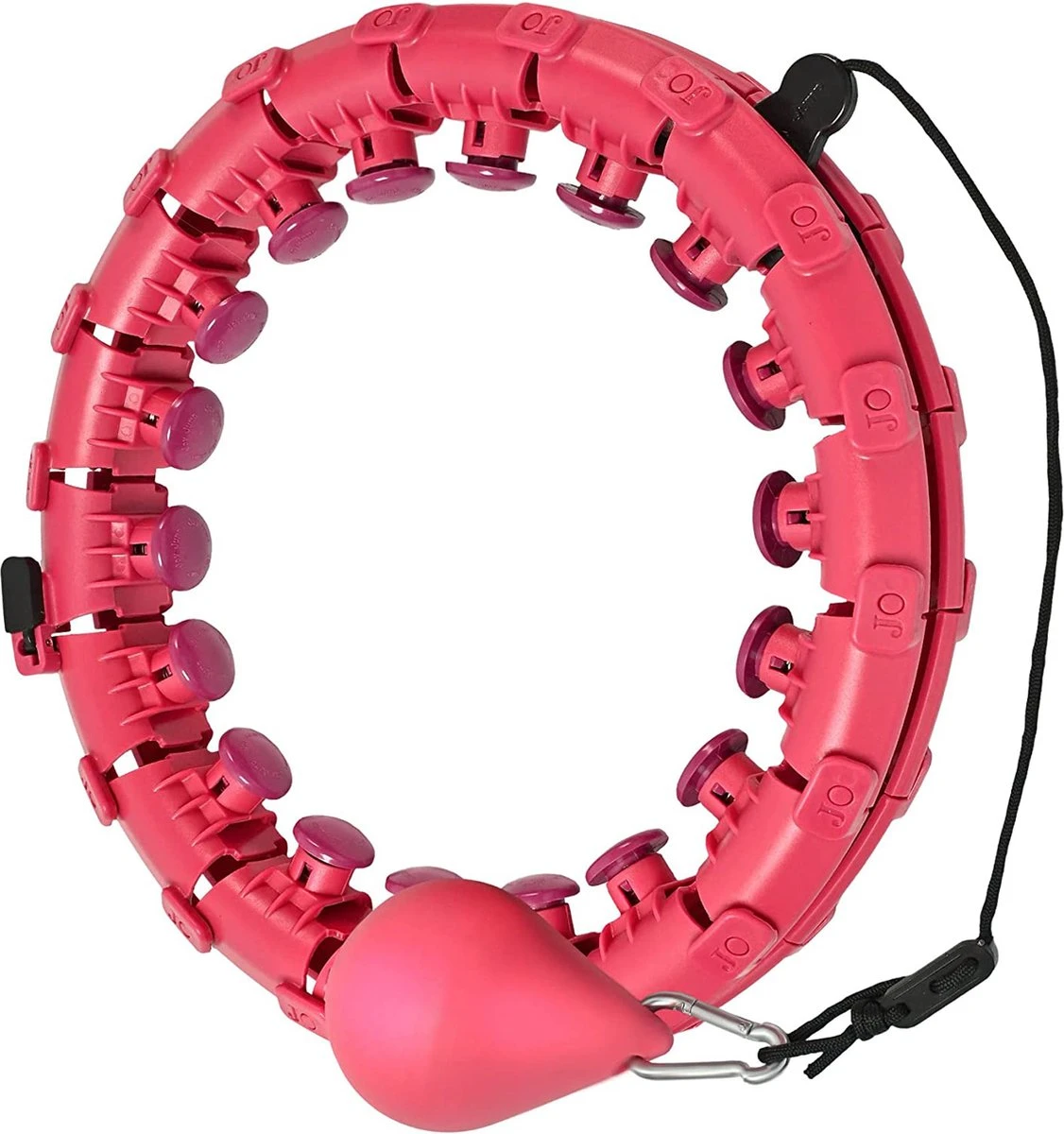 Living Nine Fitness Hoelahoep - Met Gewicht - Roze - Voor Volwassenen 3 Living Nine Fitness Hoelahoep - Met Gewicht - Roze - Voor Volwassenen