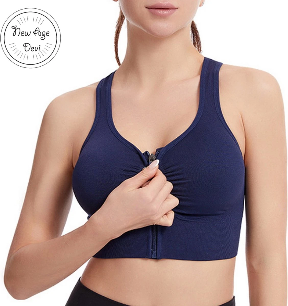 Sportbeha Met Voorsluiting - Zwart - Small 9 Sportbeha Met Voorsluiting - Zwart - Small - Afbeelding 7