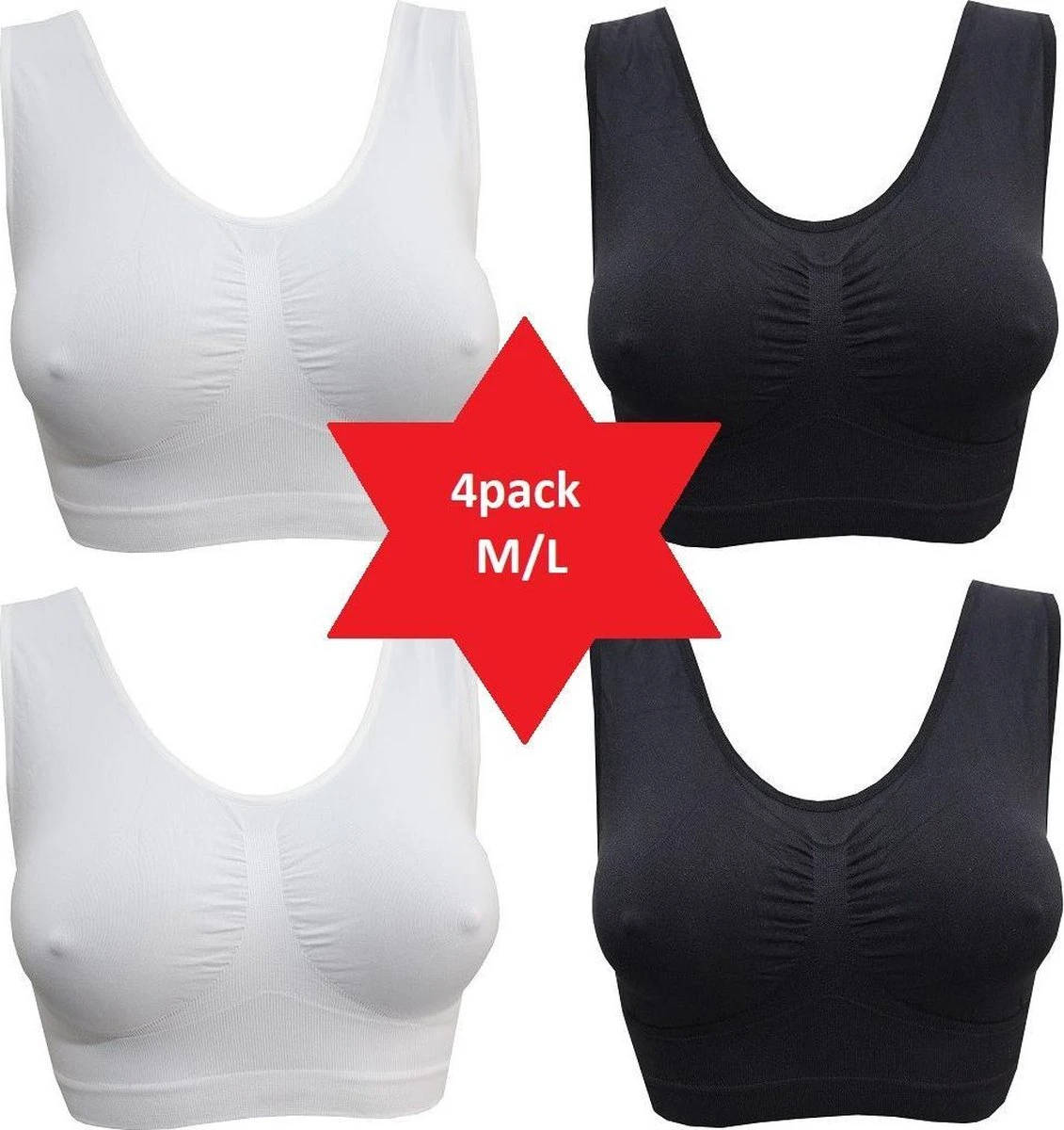 Magic Bra 4pack Maat M/L 3 Magic Bra 4pack Maat M/L