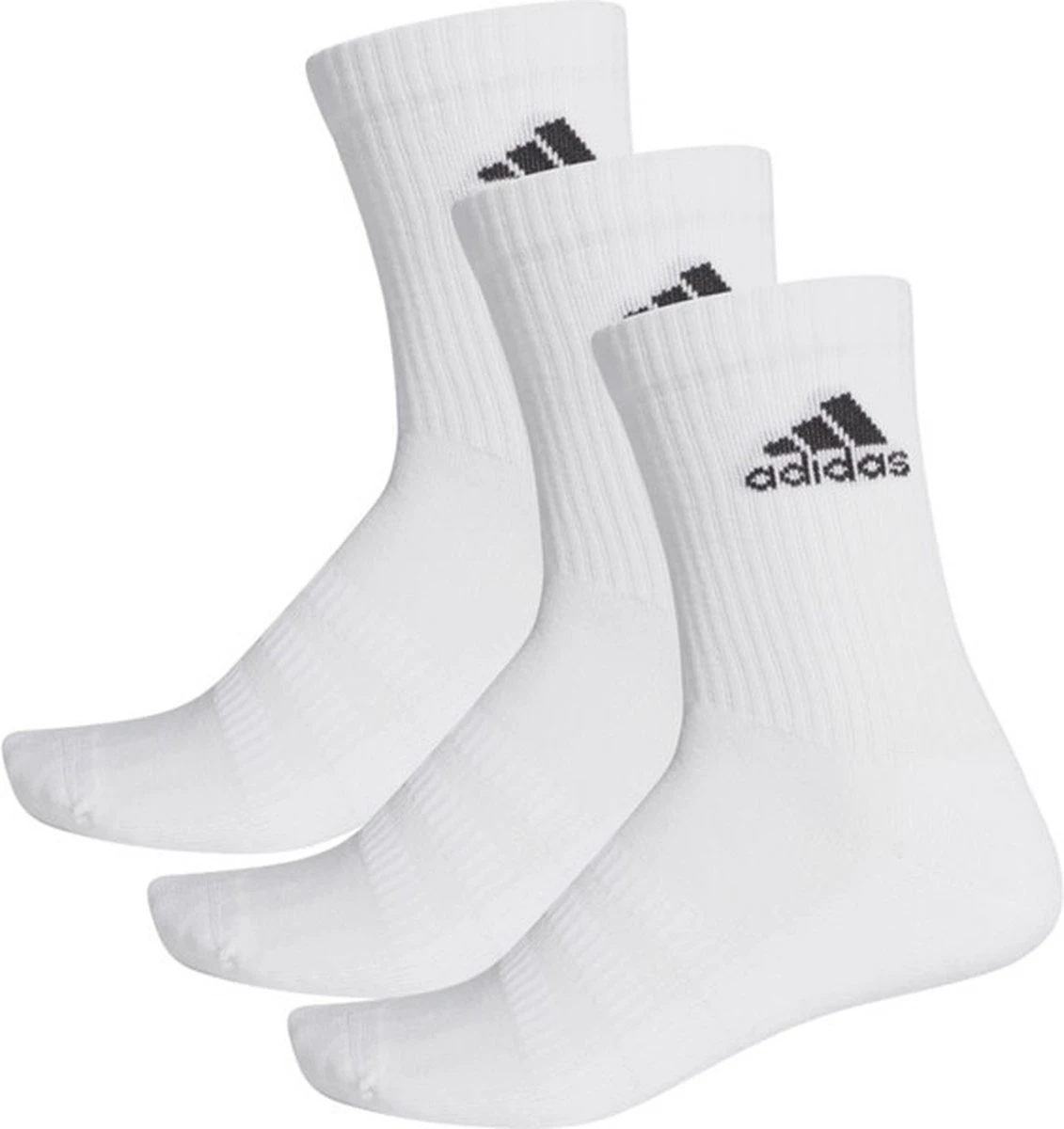 Adidas Gevoerde Sokken 3 Paar - Sportsokken - Wit - Unisex 4 Adidas Gevoerde Sokken 3 Paar - Sportsokken - Wit - Unisex - Afbeelding 2