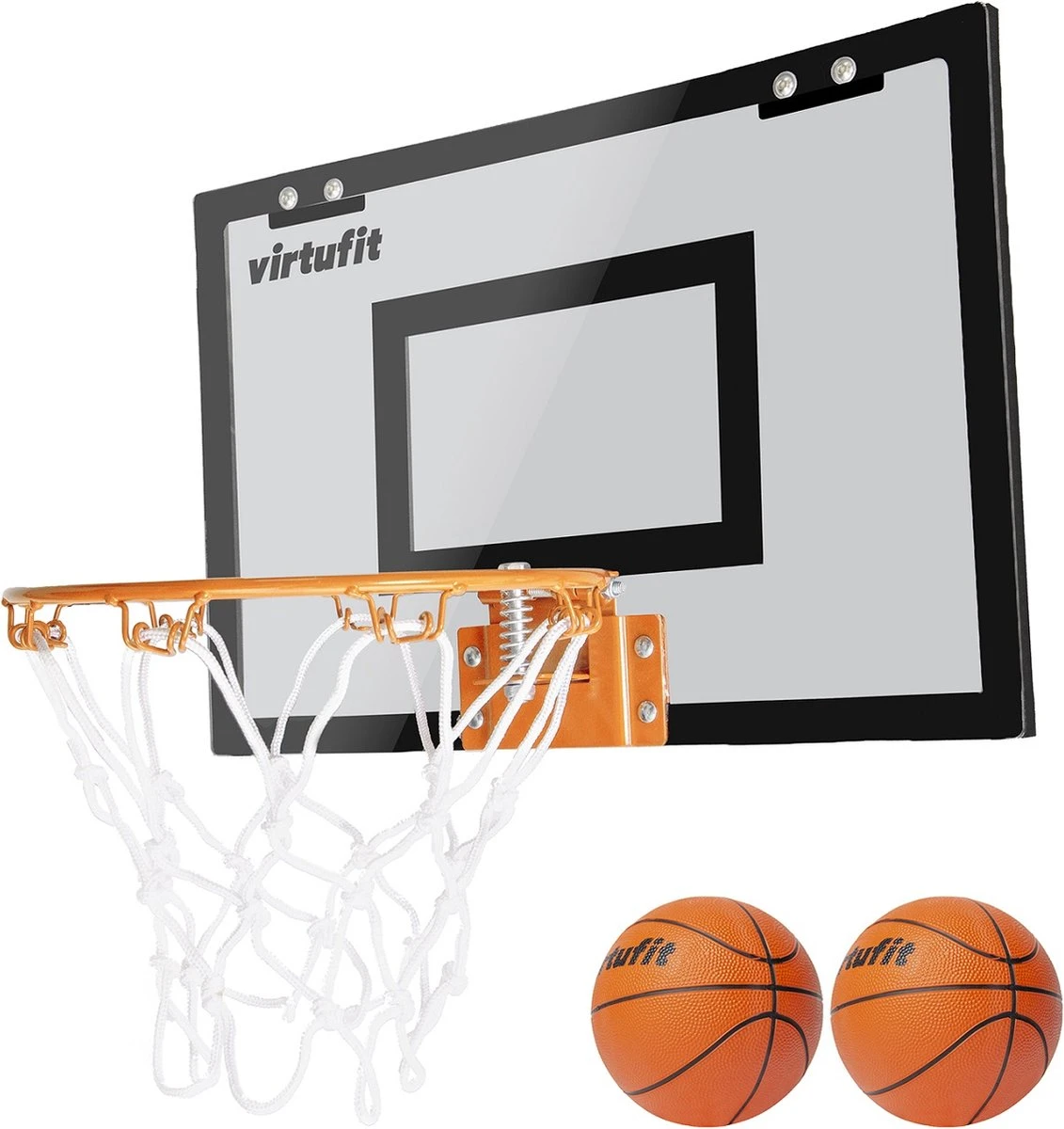 VirtuFit Pro Mini Basketbalbord - Mini Hoop - Met 2 Ballen En Pomp - Basketbalring - Zwart 3 VirtuFit Pro Mini Basketbalbord - Mini Hoop - Met 2 Ballen En Pomp - Basketbalring - Zwart