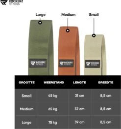 Weerstandsbanden - Booty Band - Resistance Band - Fitness Elastiek Army - 3 Stuks Met Opbergzakje Van Rockerz Fitness® -Merkloos Winkel 1133x1200 16