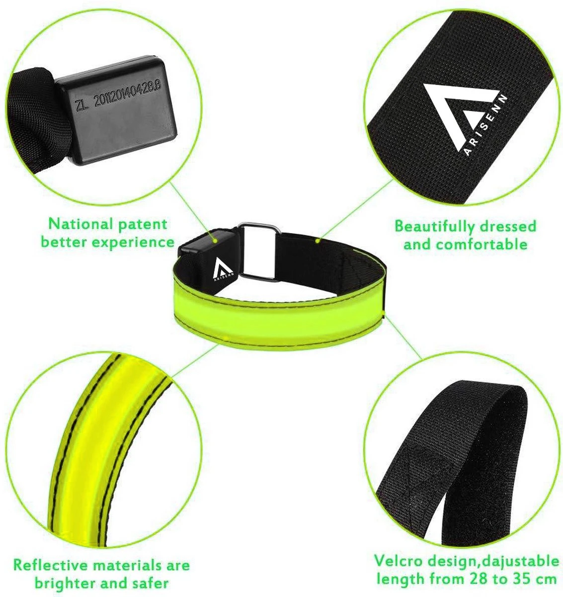 Arisenn® OPLAADBAAR LED LIGHTNING BAND GEEL|3 Standen | Reflecterende Hardloop Verlichting - Hardloop | Running Safety Led Light/ Reflecterende Armband Led/ Veiligheidsverlichting/ Hardloop Verlichting/ USB OPLAADBAAR / Sportarmbanden| 18 Arisenn® OPLAADBAAR LED LIGHTNING BAND GEEL|3 Standen | Reflecterende Hardloop Verlichting - Hardloop | Running Safety Led Light/ Reflecterende Armband Led/ Veiligheidsverlichting/ Hardloop Verlichting/ USB OPLAADBAAR / Sportarmbanden| - Afbeelding 16